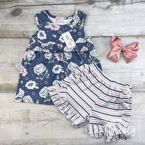Pete+Lucy midnight rose two piece set size 2T